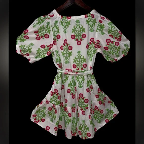 Mudpie Audra V-Neck Dress 100% Cotton size L - Picture 2 of 8